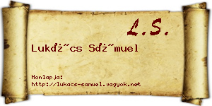 Lukács Sámuel névjegykártya