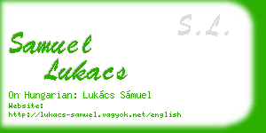 samuel lukacs business card